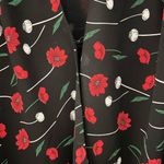 ASTR Surplice Floral Wrap Top 3/4 Sleeve Elastic Waist Romantic Blouse Medium Photo 5