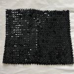 Vintage Black sequin tube top crop top Size medium Photo 3