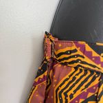 Vibrant Patterned Midi Skirt Brown Size 6 Photo 1