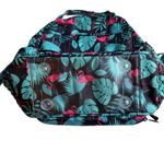 Lug Mini Puddle Jumper Tropical Flamingo Quilted Convertible Crossbody Tote Bag Black Photo 5