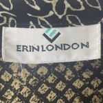 Erin London Cardigan Jacket Women M Mixed Media Patchwork Linen Rayon Preppy Size M Photo 4
