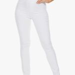 Amazon Essentials White Pull on jeans sz L Photo 0