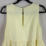 Abercrombie & Fitch  Seersucker Trapeze Tiered Mini Dress in Light Yellow Size‎ S Photo 8