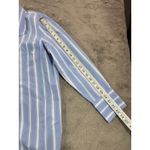 J.Jill  Striped Tunic Shirt Women Size M Blue White Collared Button Up School Photo 6
