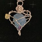 Aquamarine Necklace with 925 18” Necklace in gift box. Flawless blue stone. Photo 2