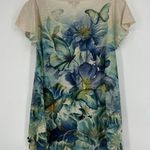 Live and let live Boho Floral Butterfly Top Embellished High Low Pom Trim Size S Photo 4