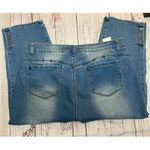 Sandpiper Mid Rise Capri Womens 22 Super Stretch Snap Hem Medium Wash Pocket NWT Blue Size undefined Photo 2