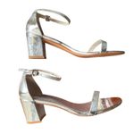 Stuart Weitzman  Amelina Silver Block Heel Sandal Sz 40 (US 10)‎ Photo 1