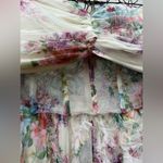 Faeriesty Ruched Bustier Ruffle Trim Hem Floral Print Tube Corset Dress 5X Photo 6