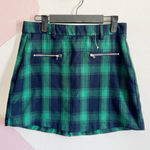 Green‎ Plaid Mini Skirt, Grunge, Punk, Y2K, Alt, Preppy, Indie Sleaze, Small Green Photo 0