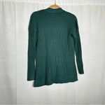 Loft Green V Neck Button Front Ribbed Long Sleeve Cardigan Sweater Size Small Photo 1