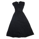 Reformation NWT Gavin in Black Cutout Back Side Slit Crepe Midi Dress 2 Photo 2