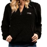 Simply Southern  Black Sherpa Quarter zip Hoodie Photo 0