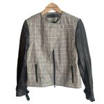 Jenni Kayne  Plaid Wool and Leather Moto Jacket Photo 1