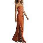 Azazie Cinnamon color Backless Gown with Slit
A6 Photo 3