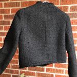 Black Tweed Cropped Jacket Blazer S Photo 2