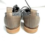Mixed Media Tweed Lace Up Leather Loafers Shoes Size 6 Gray Photo 3