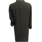 Ellen Tracy  black button-front shirt dress with gold-tone hardware Size S Photo 3