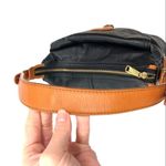 Lauren by Ralph Lauren "Asher" Hobo Black Tumbled Leather Shoulder Bag Photo 9