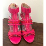 Nine West  Hot Pink Vegan Leather Strappy High Heel Sandals Stiletto Sz 10 Womens Photo 1