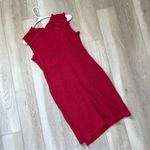 Anthropologie  Textured Dress NWT ruffle trim mini pink (small) party bright Photo 0