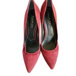 Charles David Wine Red Suede Stiletto Heel Pumps 9M Holiday Event Christmas Glam Photo 2