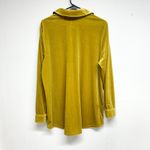 Soft Surroundings  Women’s Amber Green Mustard Yellow Ribbed Velvet Casual Large Photo 3