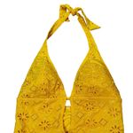 Kate Spade  New York Halter One Piece Swimsuit Saffron Yellow Embroidered Size M Photo 2