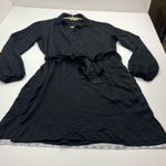 Bella Dahl  Belted Pullover Shirt Dress Women's Size XS Black Long Sleeve Ecovero Photo 7
