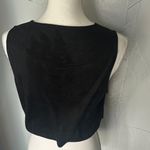 Elegant Black Fringe Sleeveless Top Photo 4