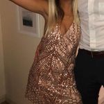 Vestique Sequin Champagne Dress Photo 0