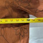 Sag Harbor  Brown Floral Button front shirt jacket 1X faux suede eyelet plus fall Photo 9