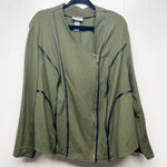 Catherines Curvy Collection Camo Green Full Zip Women's Jacket Size 28 Photo 0