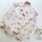 NEW Rentrayage Melba Roses Floral Quilted Bomber Jacket Pink Size 10 Photo 3