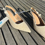 A New Day Women's Milan Slingback Heels -  size 7.5 pearl cream wedding summer Photo 0