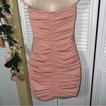 Fiesta Pink Strapless Bodycon Dress for Cocktail Nights Size L Photo 1