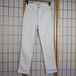 Madewell NEW Stovepipe Jeans in Pure White, 24 Photo 3