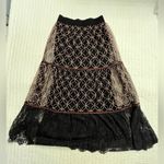 Anthropologie bl-nk embroidered chiffon and lace maxi skirt Photo 5