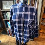 Rails  Jackson navy and white plaid M western button down shirt Photo 2