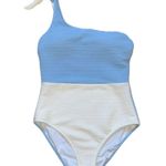 Cupshe  One Piece Swimsuit Color Block One Shoulder w Bowknot Women’s Medium M Photo 5