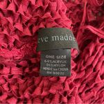 Steve Madden  Red Loose Chunky Crochet Knit Fringe Infiinity Scarf Photo 3