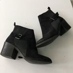 ZARA Elastic Booties Ankle Boots With Buckle Black Womens Size 38 US Size 8 Photo 3