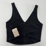 Free People Free‎ People Top Womens X Small Black Criss Cross Back V Neck NWT Photo 3