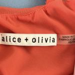 Alice + Olivia  Katey Tangerine Orange Chiffon Braided Halter Dress Photo 6