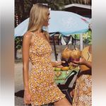 Faithfull the Brand Faithful The Brand Terre Mer One Shoulder Floral Orange Mini Dress Size 4 NWT Photo 2