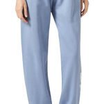 Madhappy  High Rise Graphic Print Cotton Terry Jogger Pants Blue Women's Small Photo 0