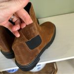 STAUD  Dutch Chelsea Boots Brown Suede with White Stitching Photo 10