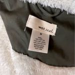 Wet Seal woman’s army green utility vest Sherpa hood Sz Medium Photo 6
