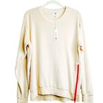 Anthropologie NWT Sundry Side Zip Velour Sweatshirt  I Beige Women’s M Gorpcore Mean Girls Photo 4