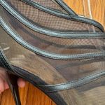 Ted Baker Taminaa Black Mesh open toe leather detailing high Heel pumps, size 7 Photo 6